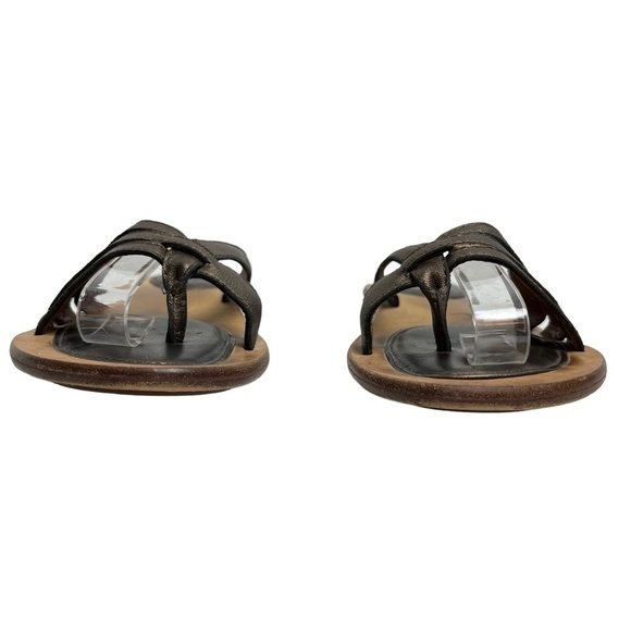GENTLE SOLES by KENNETH COLE Bronze Thongs Genuine Leather Flip Flops Sandals 6 - Picture 6 of 16